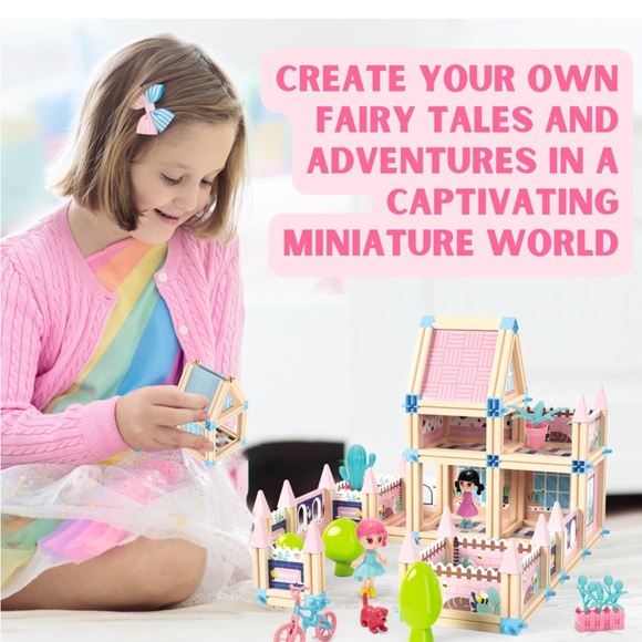 396-Piece 3D Princess Castle🏰 Villa DollHouse🏡Building Toy Set STEM Montessori - Picture 7 of 10